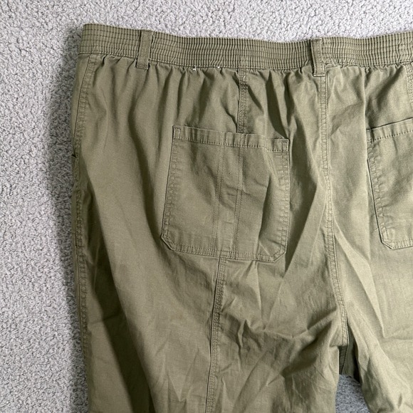 Catherines Shorts Plus Sz 3X Green Bermuda Leg Ties Beach Vacation Everyday Casu - Picture 9 of 12